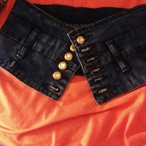 OOAK Salvaje Evolution denim corset belt